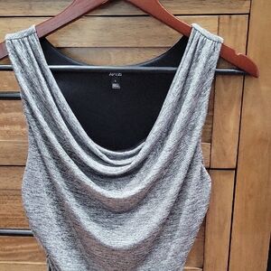Apt. 9 Women's Gray Draped Blouse